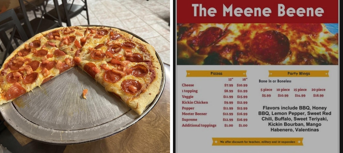The Meene Beene Menu